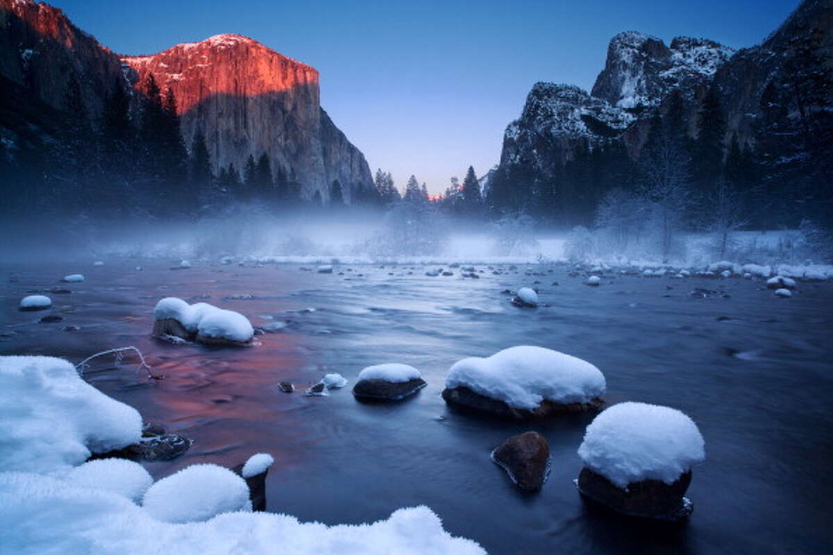 Yosemite National Park: Ditch the crowds during the park's slower, "snow-laden winter months," says National Geographic's "Four Seasons of Travel."