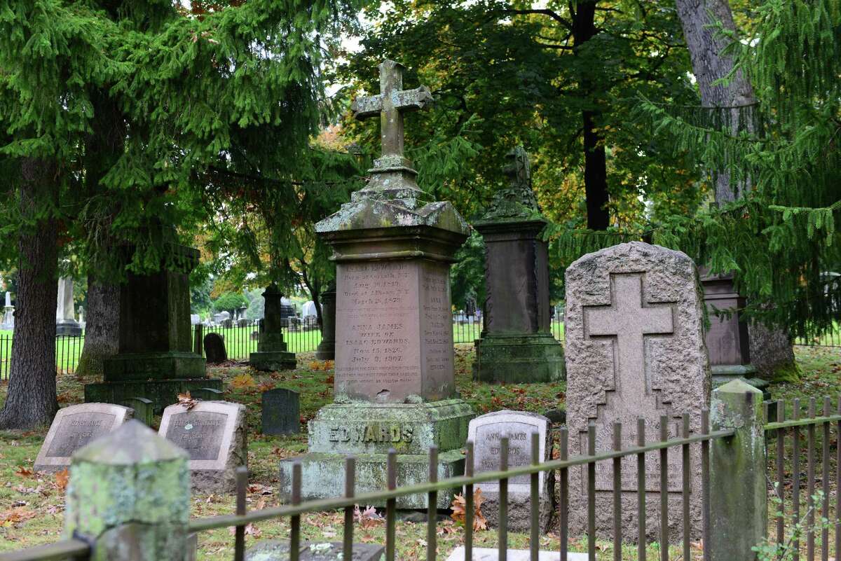 The James family plot includes the patriarch, businessman and land speculator William James, as well as his son, Henry James Sr., and grandson William James, a philosopher. 