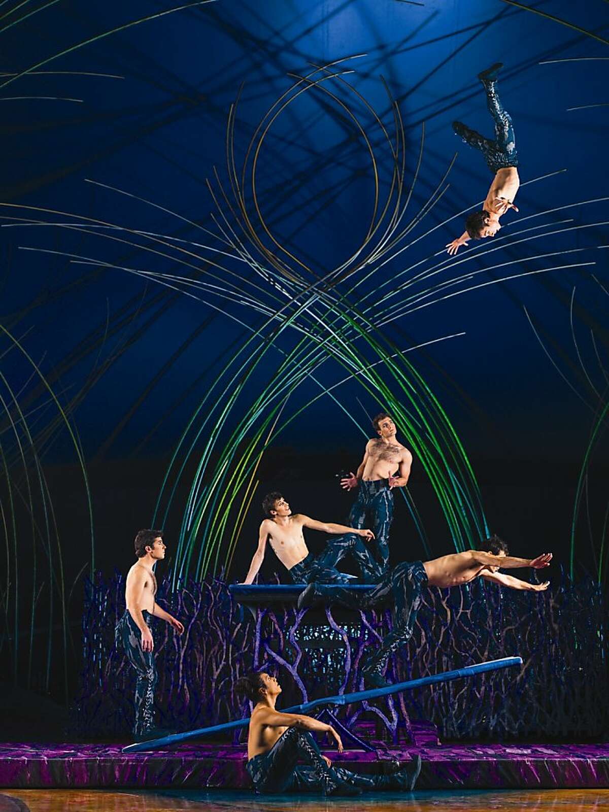 The teeterboard act (escaping from prison) in Cirque du Soleil's "Amaluna"