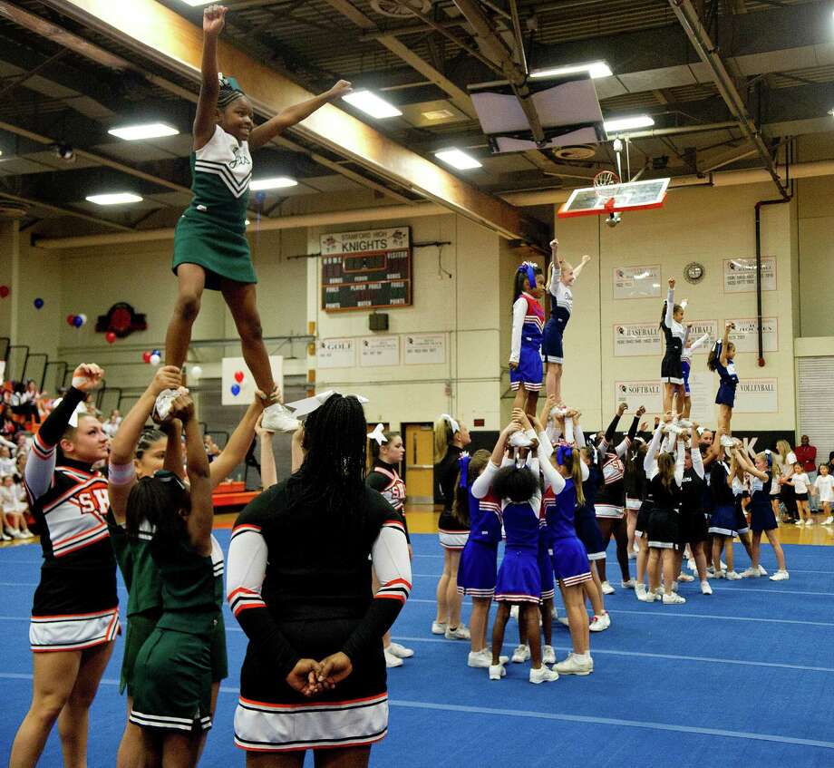 Stamford Youth Foundation Cheerleading exhibition StamfordAdvocate