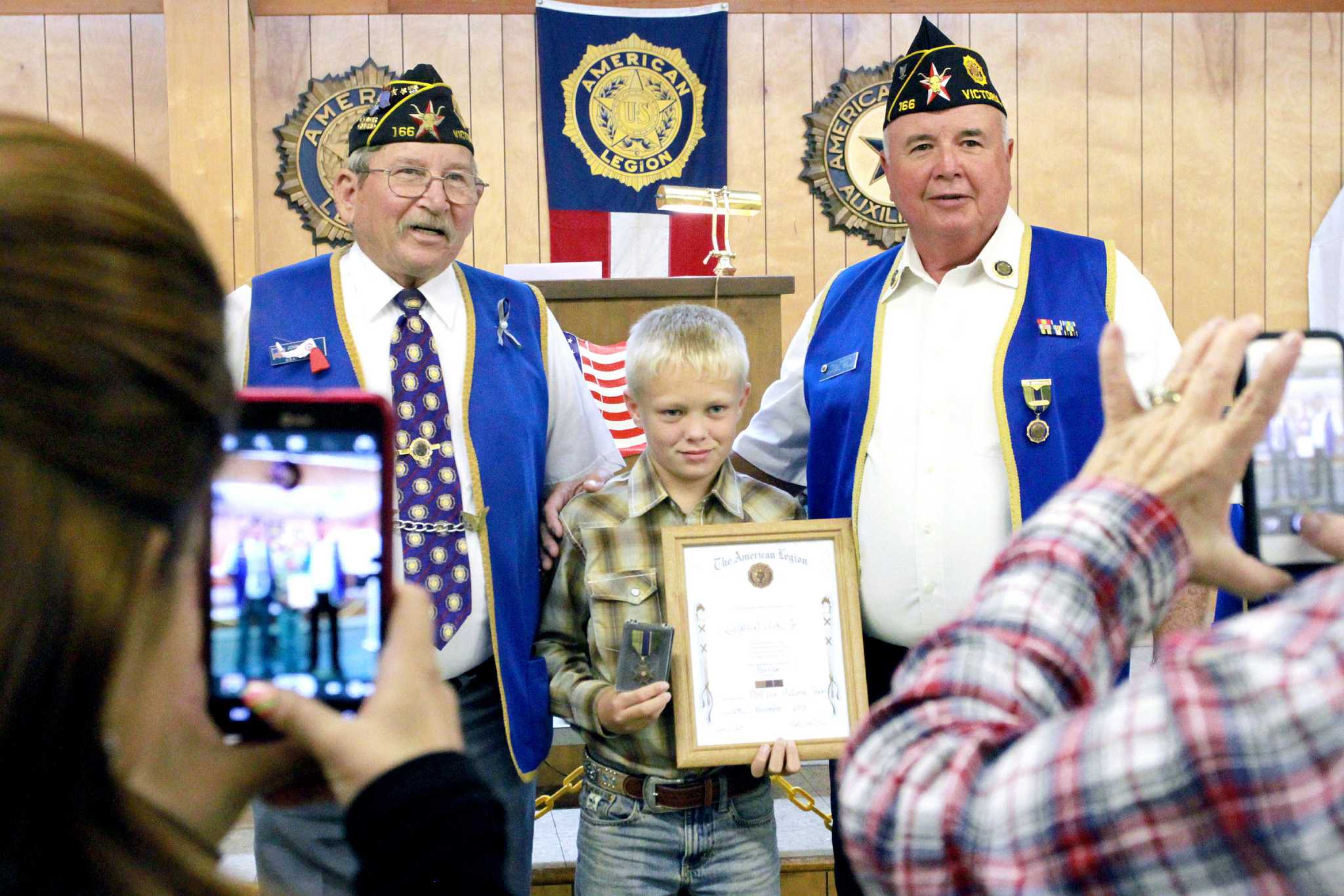 Boy honored for saving his family after wreck