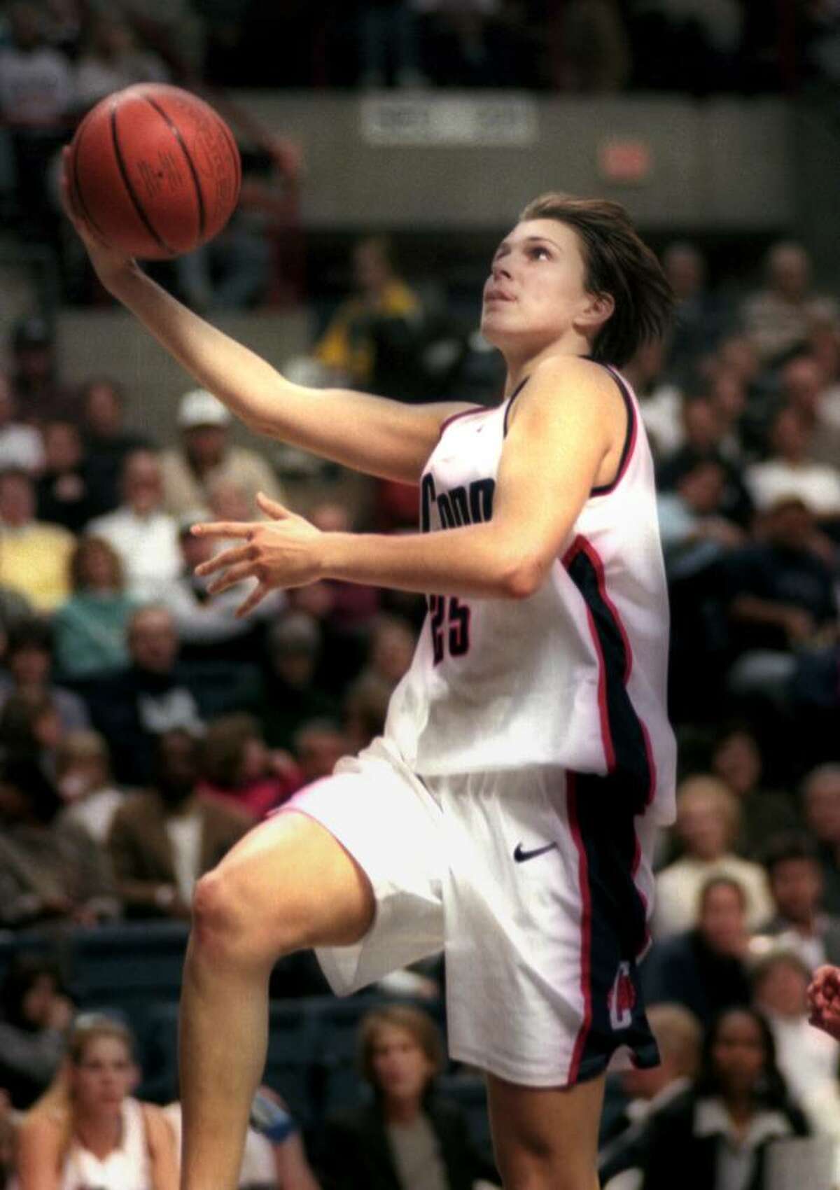 University of Connecticut basketball player Svetlana Abrosimova in action against Pepperdine in March of 1999.
