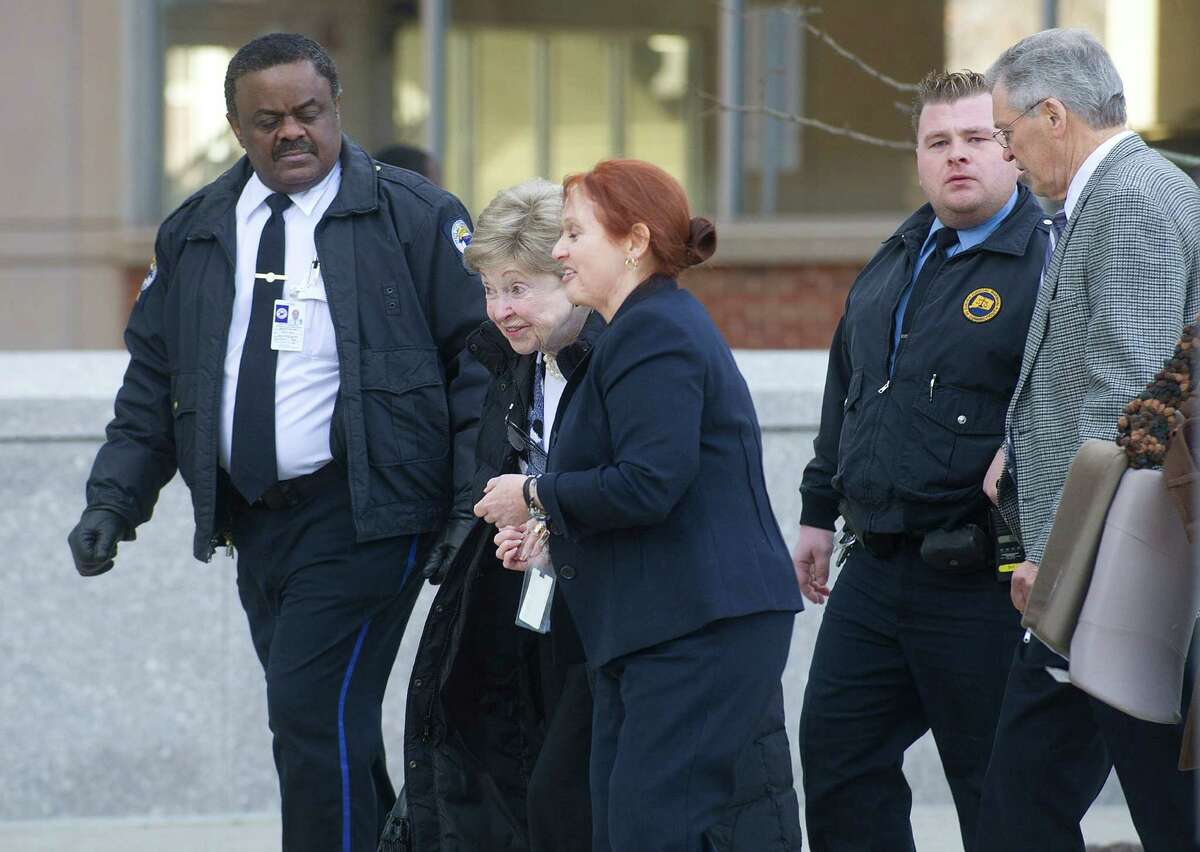 The family of Marthy Moxley, including her mother, Dorthy Moxley, arrives at the State of Connecticut Superior Court on Thursday, November 21, 2013.