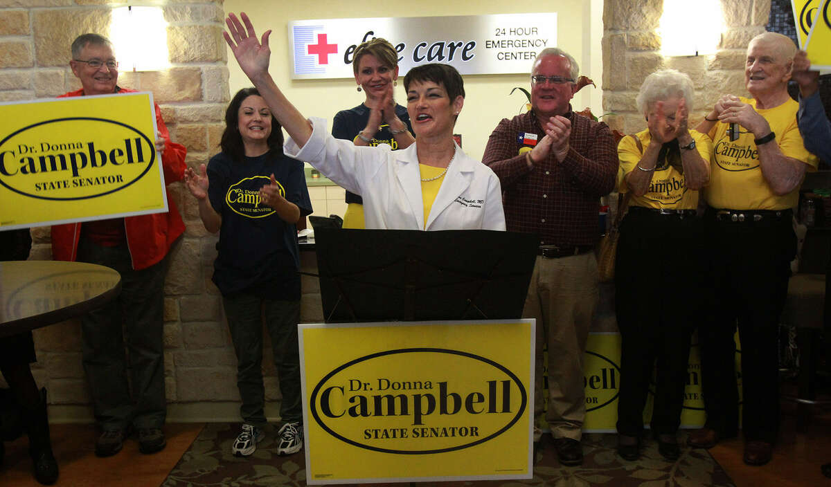In announcing her re-election bid, state Sen. Donna Campbell said she's been able to do her job as an emergency room doctor, participate in family life and fulfill her legislative duties “with a 100 percent attendance rate in the Senate.”