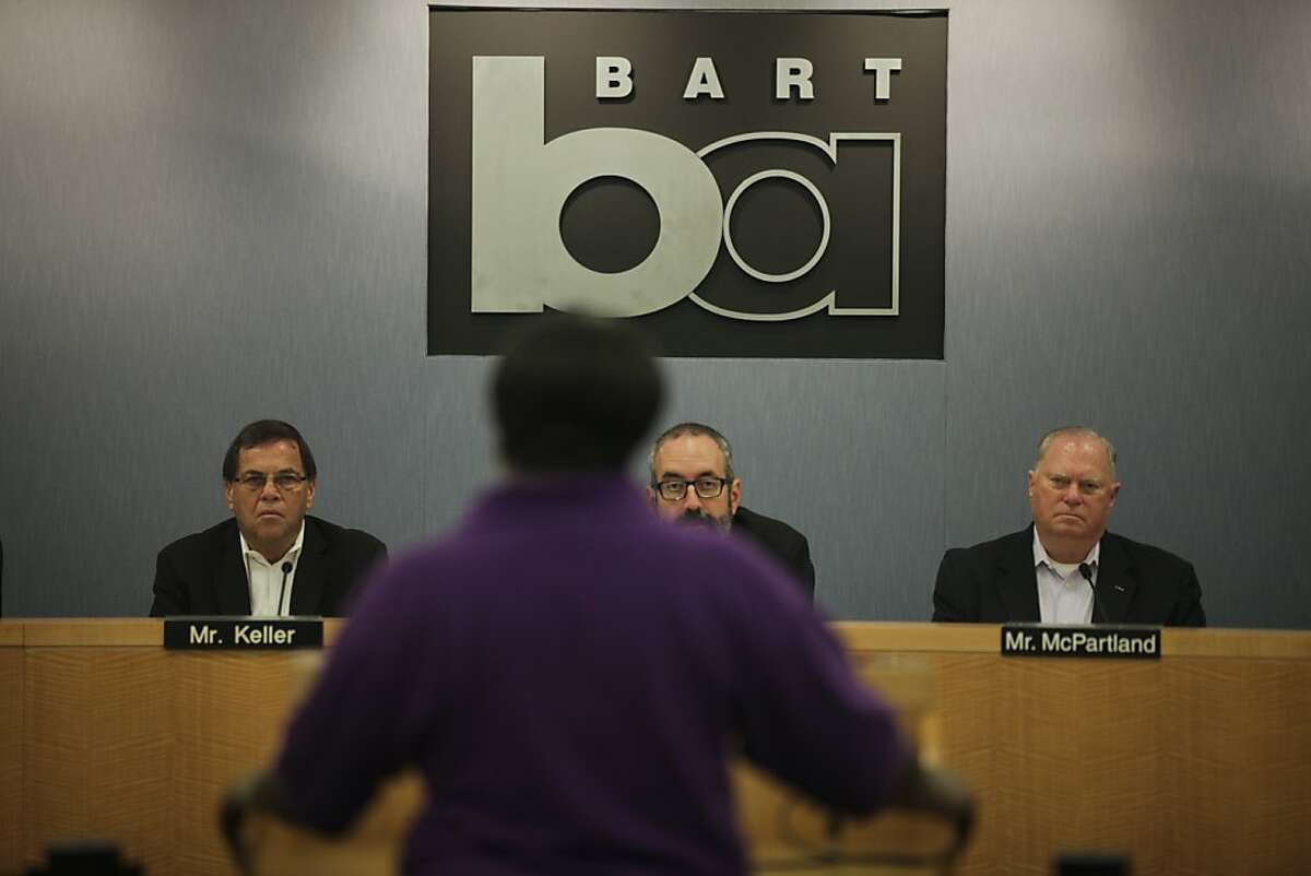 Antonette Bryant of the union ATU speaks to the BART Board of directors during a meeting at the Kaiser Center where the board considered rejecting the tentative agreement it reached with its two largest unions in Oakland on November 21st 2013.