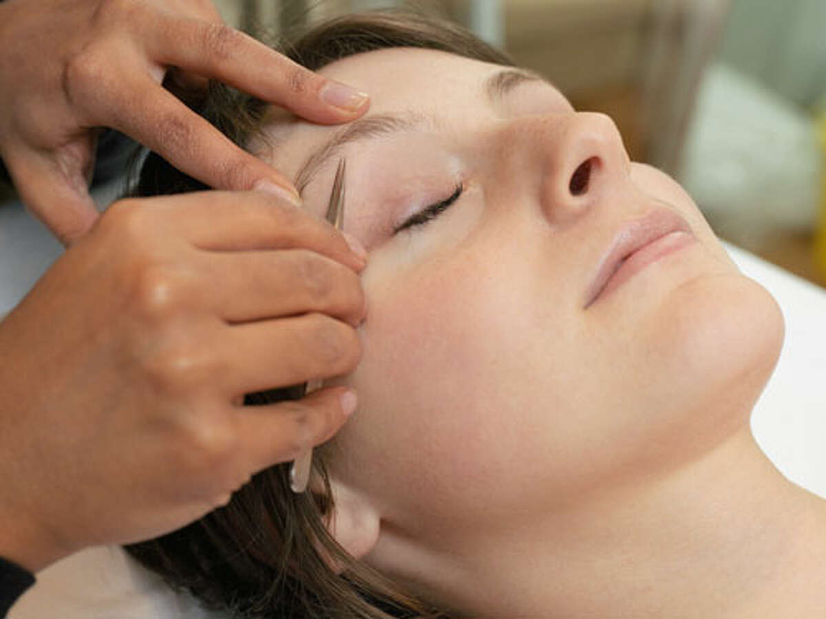Brow Shaping: Pro “Everyone should see a pro at least once to get an understanding of what her ideal shape is and instructions on how to maintain it herself,” says Joette Balsamo, celebrity makeup artist and brow specialist at the Marie Robinson salon in New York City. Ideally, you should check in with an expert a couple times a year to make sure brows are on the right track. The key to tweezing between appointments? Don’t over-pluck, says Balsamo. Start by ditching the magnifying mirror, which makes it too easy to lose perspective. Then, create a boundary by filling in brows with a pencil or powder to form their ideal shape. Clean up hairs that fall outside the shaded area, but never tweeze along the top edges or beneath the inner corners. Taking too much off the top can cause brows to appear lower, adding years to your look, while removing fine hairs under the inside corner may leave a bald patch.