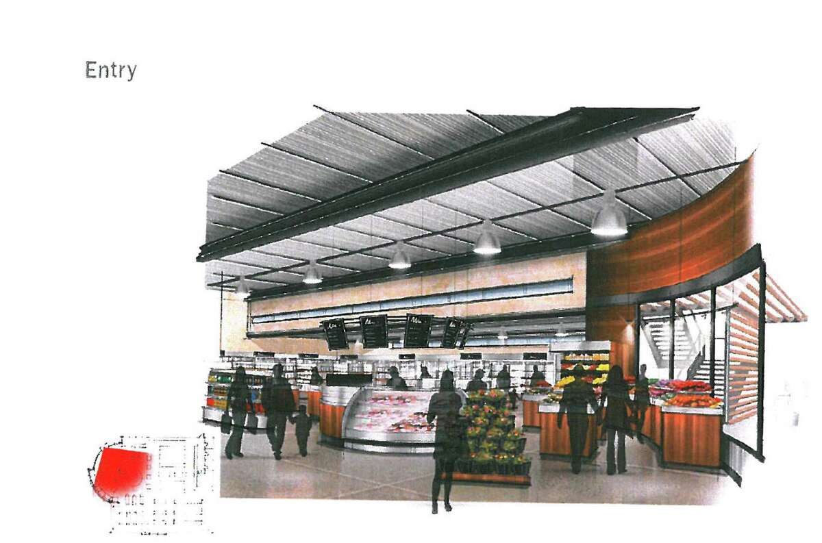 This graphic represents a conceptual look at the entrance ofthe proposed H-E-B downtown grocery store, which a letter writer supports, saying it would be good both for down- town and for the King William neighborhood.