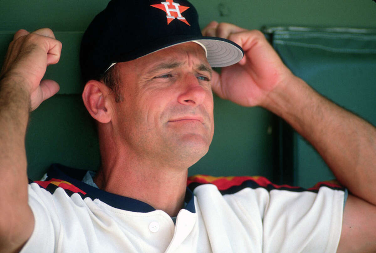 HOUSTON ASTROS Lineup w ART HOWE, ERIC ANTHONY, & Co. BASEBALL 1990s Press  Photo