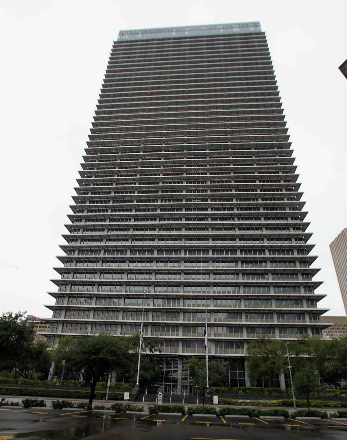 The ExxonMobil building at 800 Bell street Saturday, Nov. 23, 2013, in Houston. ( James Nielsen / Houston Chronicle )