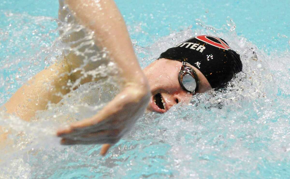 Jason Potter of New Canaan swims the 200 yard freestle during the State Open Swimming Championships at Yale University, New Haven, Conn., Saturday afternoon, March 19, 2011.