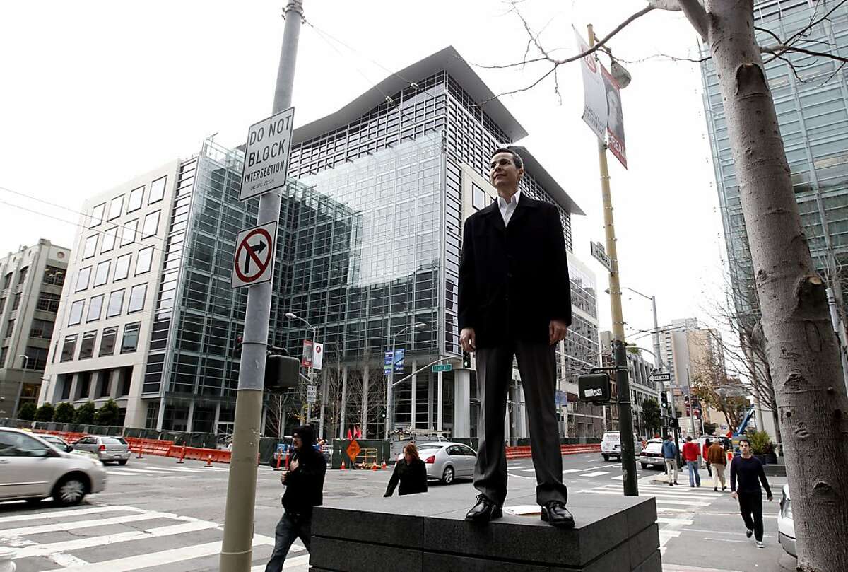 Colin Yasukochi, director of research at CB Richard Ellis stands in front of the Foundry Square III building at 505 Howard St. at First St., in San Francisco, Ca., on Tuesday Dec. 3, 2013, which when completed in early 2014, will be primarily occupied by the software company Neustar. CB Richard Ellis has released a report showing just how much leasing technology companies are doing in San Francisco and what it means for the economy. The report shows that tech tenants represent 22 percent of all occupied office space in San Francisco.