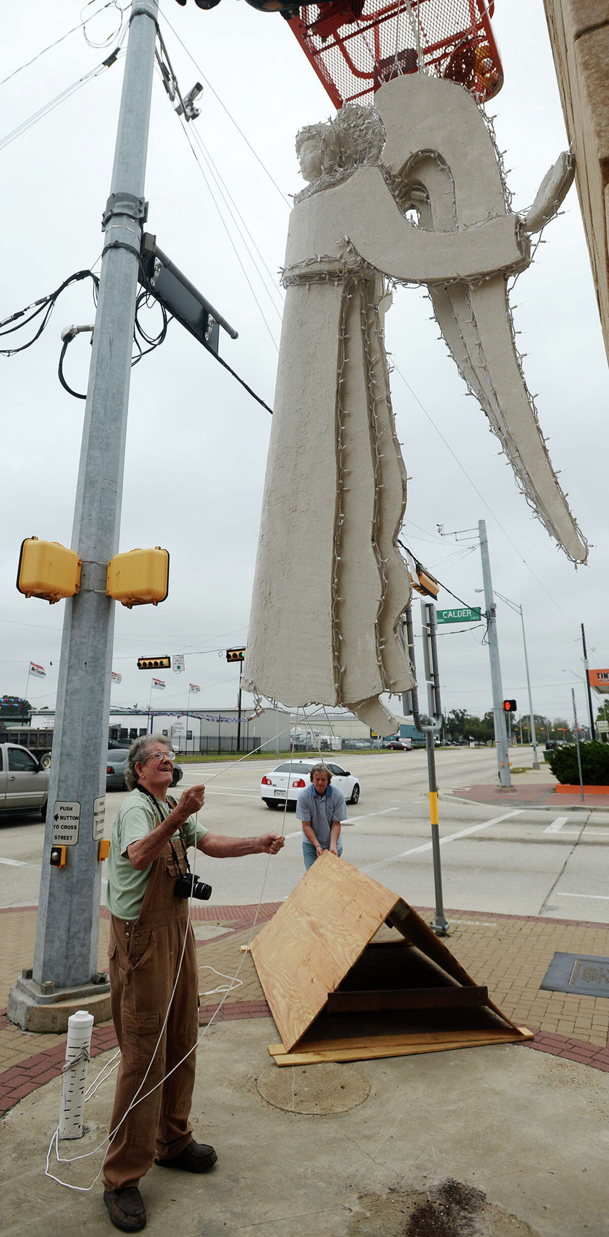 Angel designed by Beaumont sculptor to grace historic Mildred Building