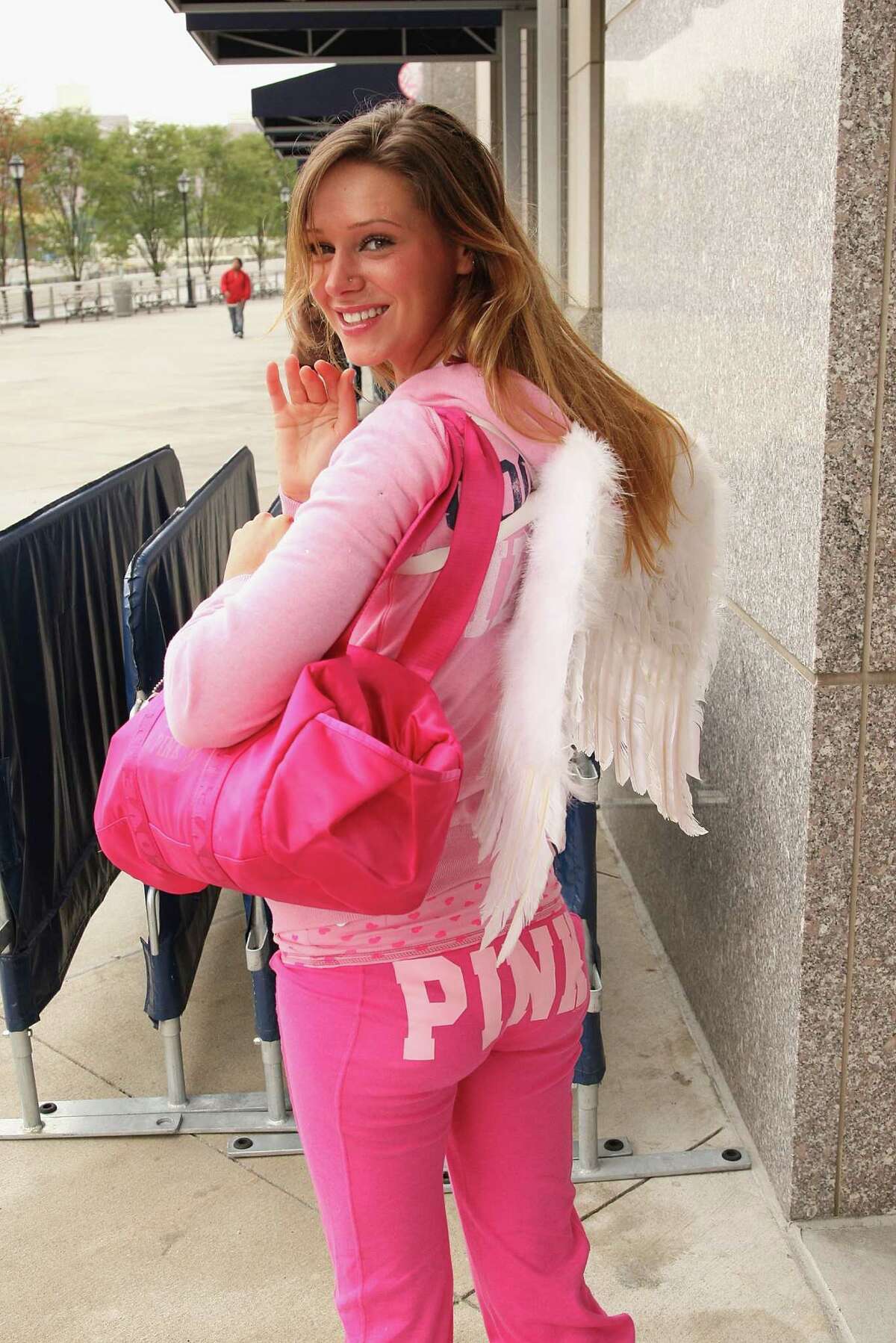 2009: A contestant arrives at the Victoria's Secret National Model Search New York Casting at Yankee Stadium on October 3, 2009 in New York City.