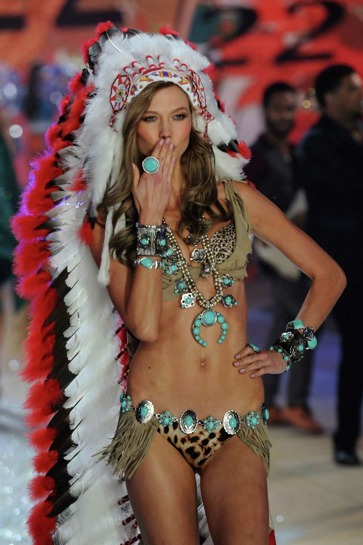 2012: Karlie Kloss walks the runway during the Victoria's Secret 2012 Fashion Show on November 7, 2012 in New York City.