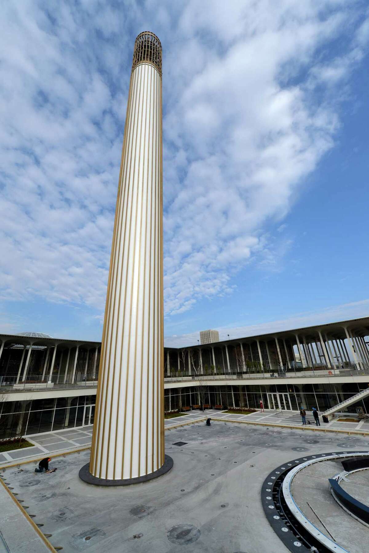 The iconic carillon at the University of Albany is pictured Wednesday, Dec. 4, 2013, in Albany, N.Y. The carillon was chosen as a finalist in the annual Tank of the Year calendar published by Tnemec Company, Inc., a leading provider of high-performance coatings. (Skip Dickstein/Times Union)