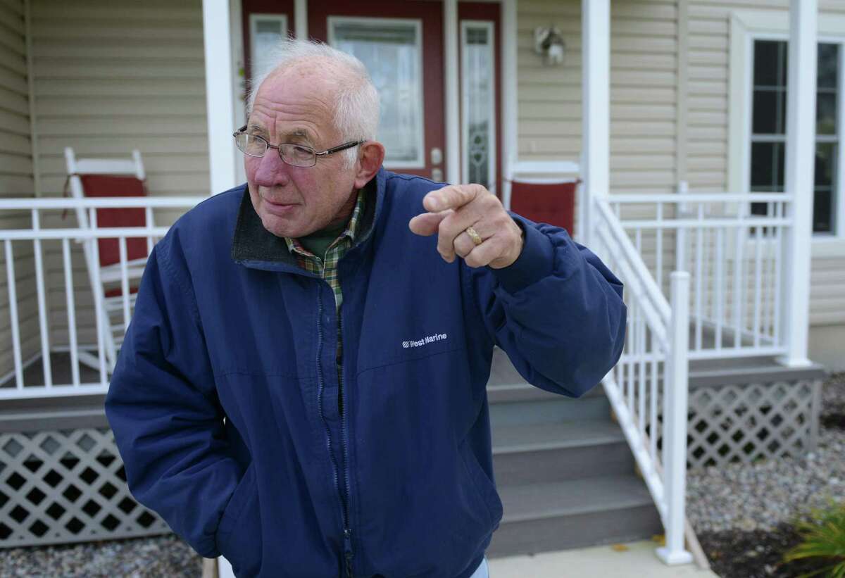 George Hochsprung shows his lakeside Adirondack home in upstate New York on Thursday, Oct. 24, 2013. Hochsprung, the husband of the late Sandy Hook Elementary Principal Dawn Hochsprung, has been living by himself in the home, which was going to be his and Dawn's retirement home, since shortly after the shooting.