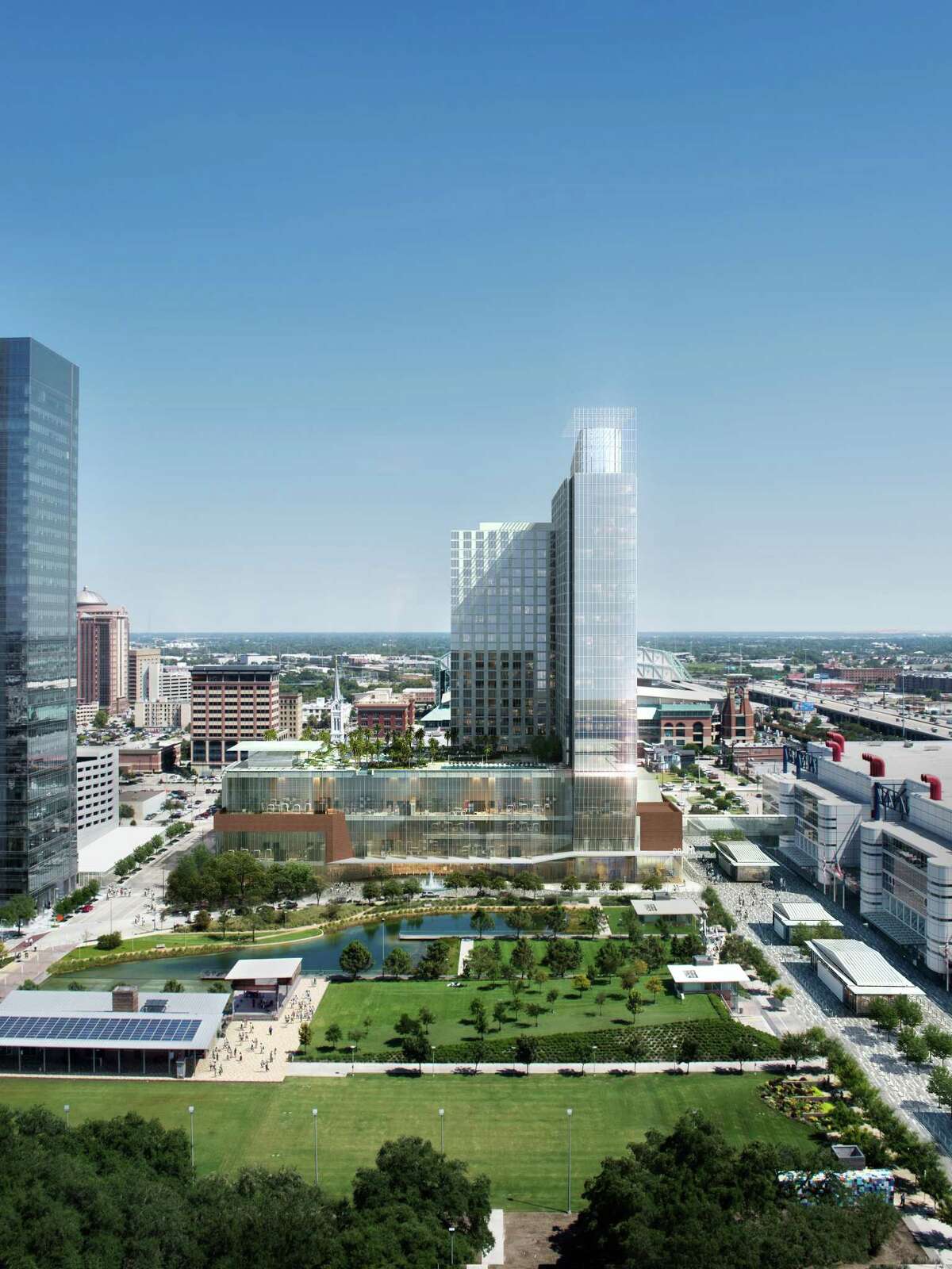 Convention center hotel is proposed for a site just north of Discovery Green.