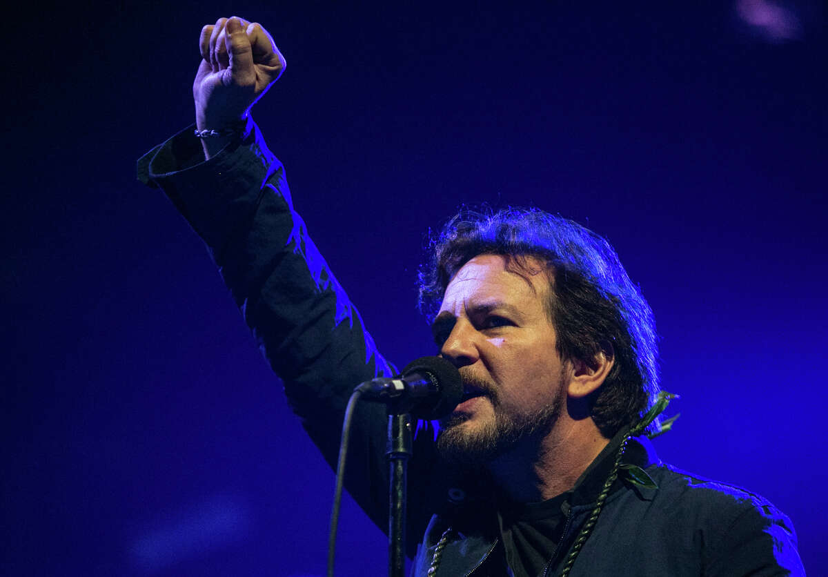 Eddie Vedder of Pearl Jam performs at KeyArena in Seattle on Friday, Dec. 6, 2013. The show was the first time in about four years that the band has performed in their hometown. The show wrapped up their North American tour; they begin a tour of New Zealand and Australia in January.