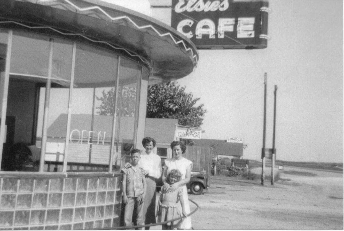 Elsie's Café, the Route 66 eatery near McLean run by Taylor Arnold's mother, both at right, had the "best vanilla milkshakes."