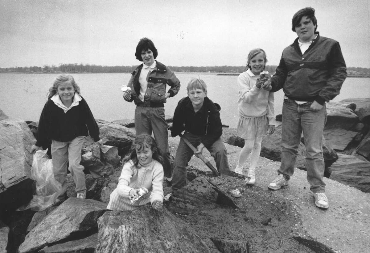 Actress Chloe Sevigny, who now lives in New York City, grew up in Darien. In this file photo, April 4, 1984, she joins a group of Darien youngsters who are trying to persuade the town to improve Weed Beach. They include: in front, Kate Comisky, and left to right behind her, Chloe Sevigny, Elizabeth Fogerty, Alan Huth, Melissa Wilson and Brad Dawson.