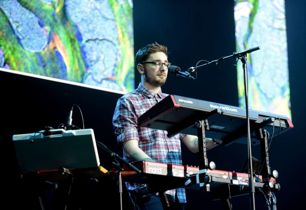 Gus Unger-Hamilton of alt-J performs as part of Live 105's Not So Silent Night at Oracle Arena on Dec. 7, 2013, in Oakland, Calif. 