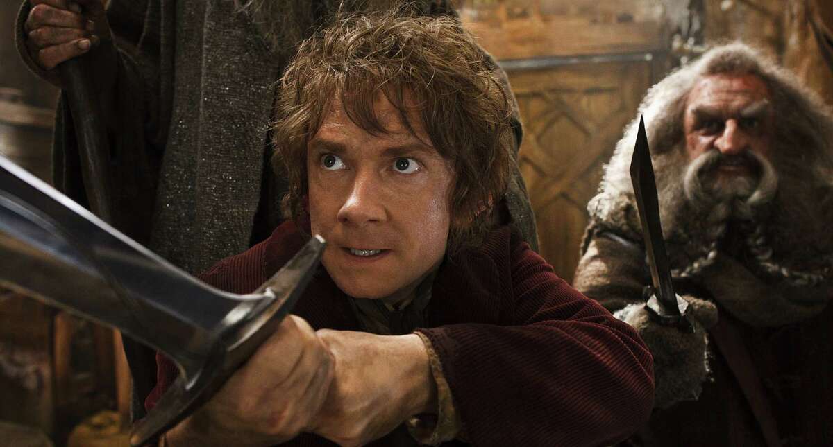 Martin Freeman (left) returns as Bilbo Baggins and John Callen is back as the dwarf Oin in Peter Jackson's “The Hobbit: The Desolation of Smaug.”
