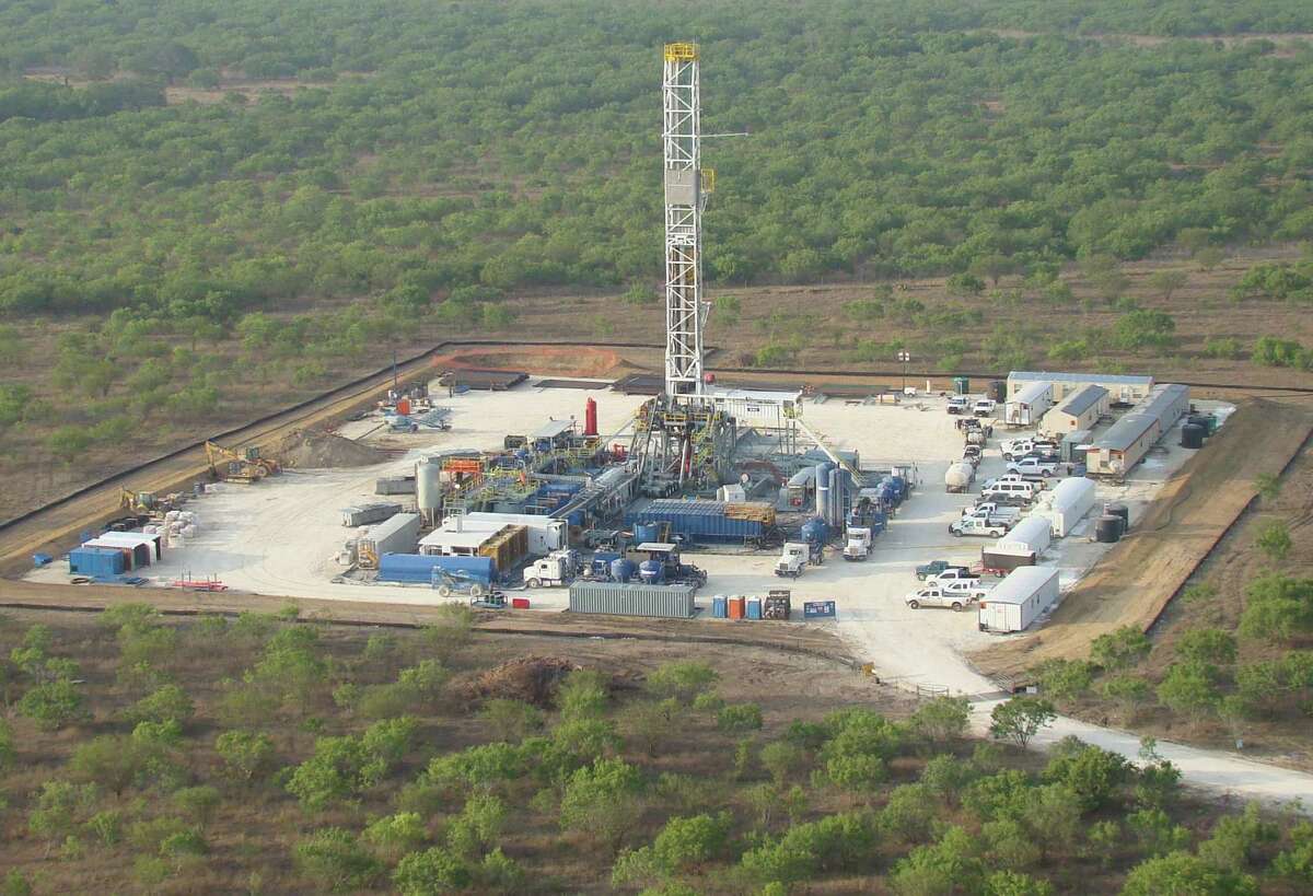 Marathon Oil, whose operations include this rig in the Eagle Ford Shale, plans to increase its rig activity 20 percent in the South Texas shale and in North Dakota's Bakken Shale region.