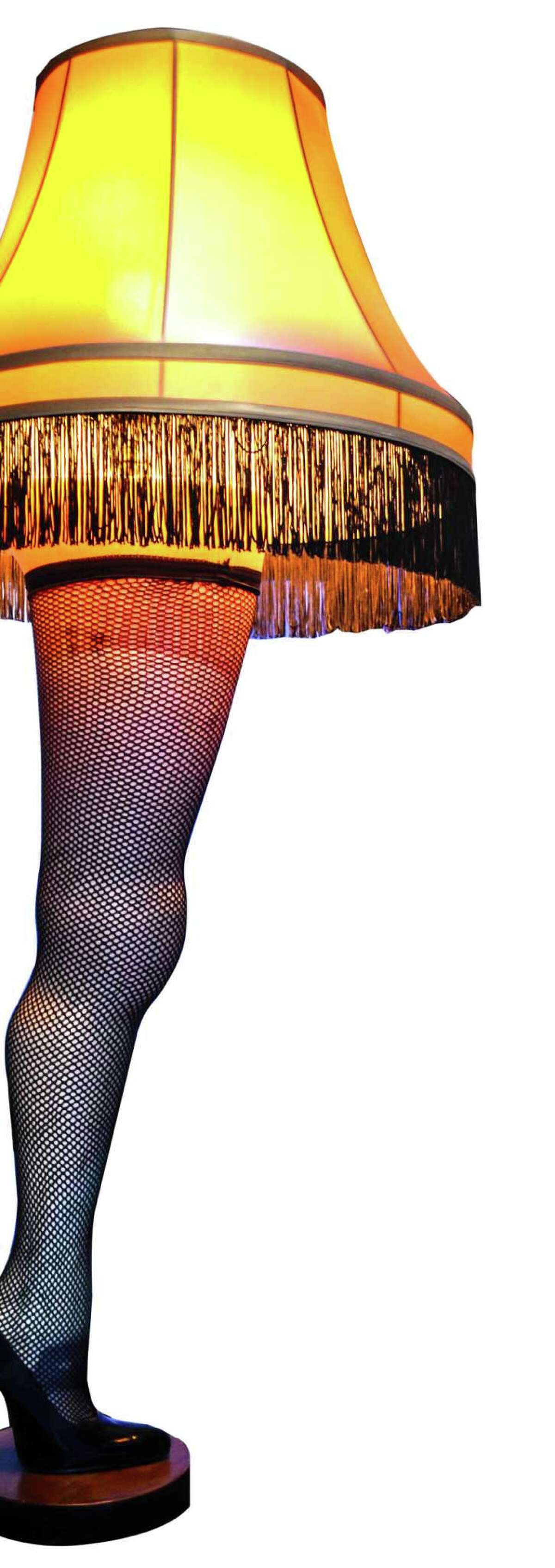 The iconic lamps in “A Christmas Story: The Musical” were created from legs that came from a department store.
