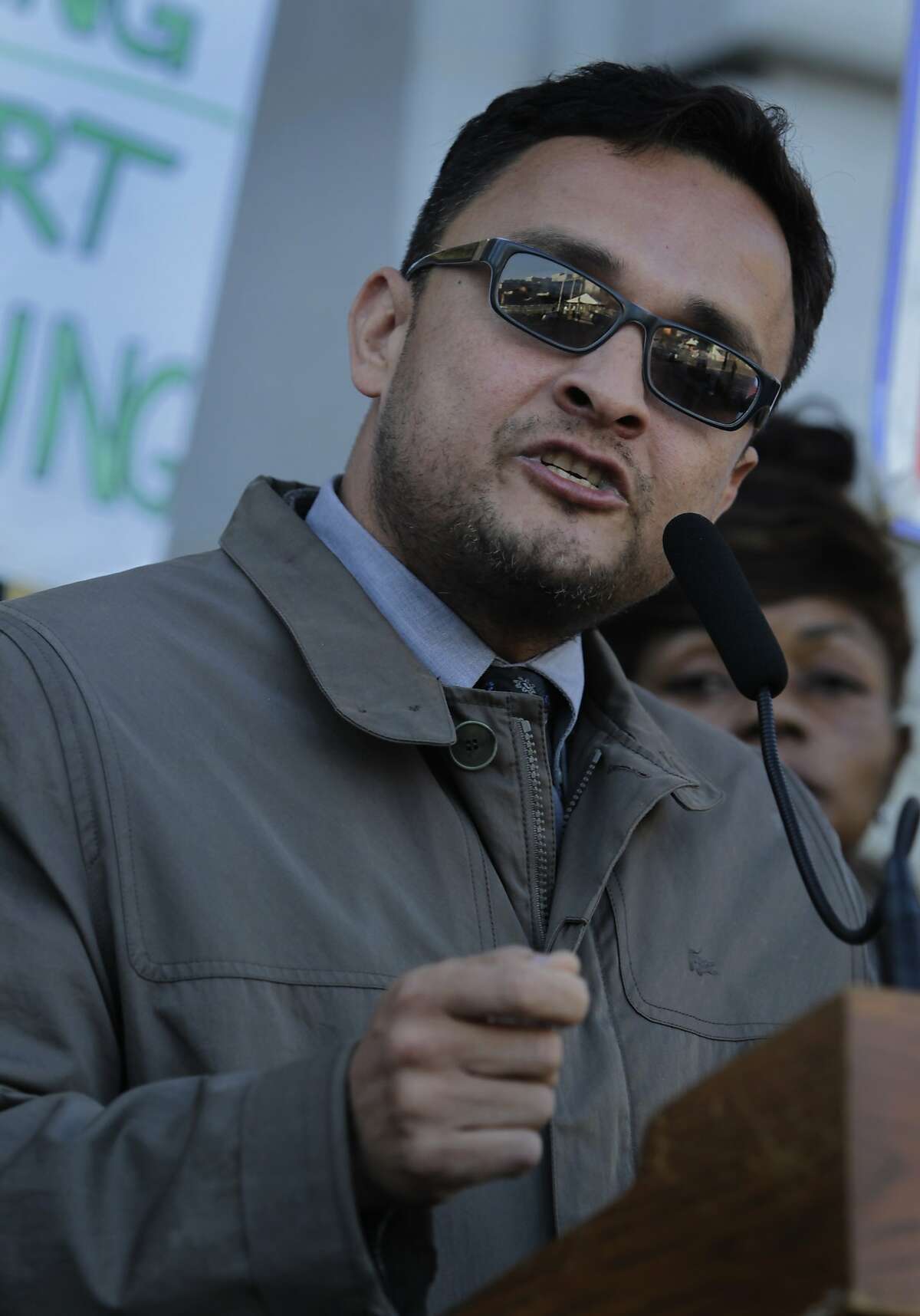 Supervisor David Campos appears at a memorial service to mark the first anniversary of the Sandy Hook Elementary School shooting in San Francisco, Calif. on Friday, Dec. 13, 2013. Campos is running against Supervisor David Chiu for the 17th State Assembly District seat.