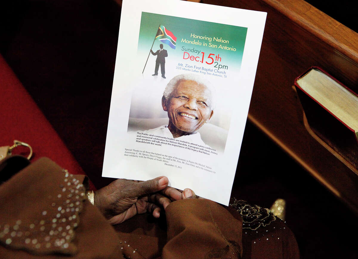 People remember Nelson Mandela Dec. 15, 2013 during a memorial at Mount Zion First Baptist Church where a number of people spoke, sang songs, read poems and gave an account as to what Nelson Mandela was about during the three hour long event.