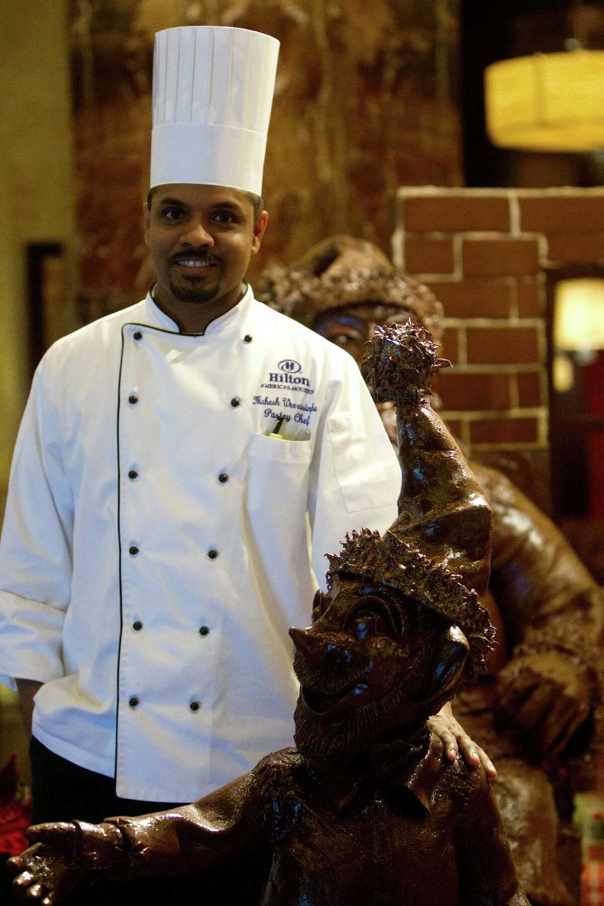 Houston hotel creates 1.8M calorie chocolate rodeo sculpture