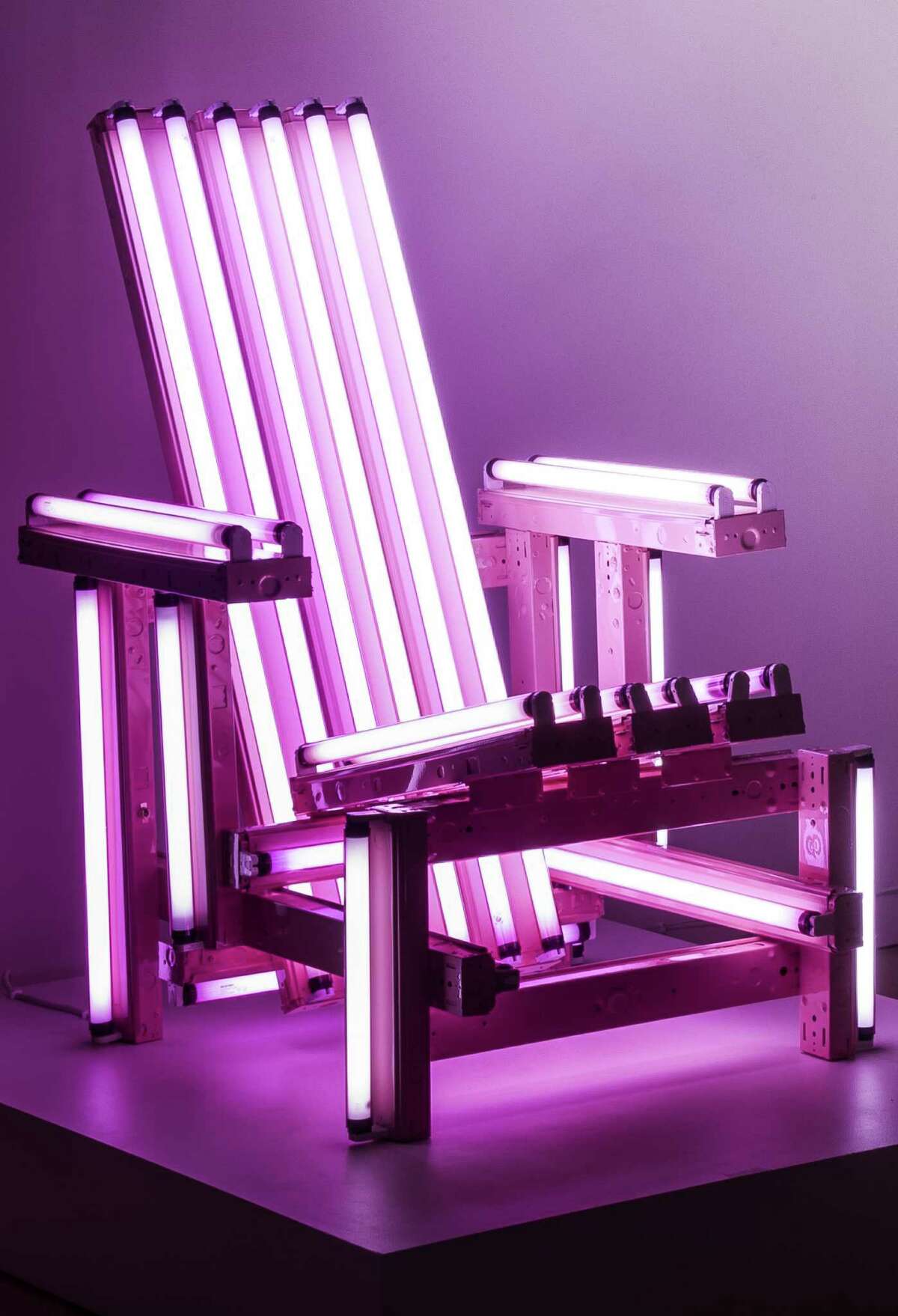 “Pink Electric Chair” is by Chilean artist Iván Navarro.