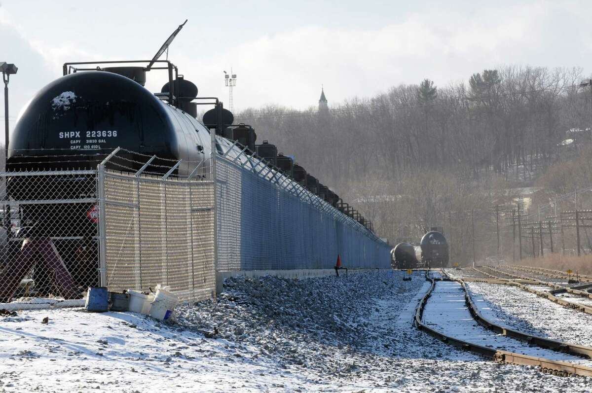 Rail oil tanker cars at the Port of Albany on Thursday Dec. 12, 2013 in Albany, N.Y. (Michael P. Farrell/Times Union)