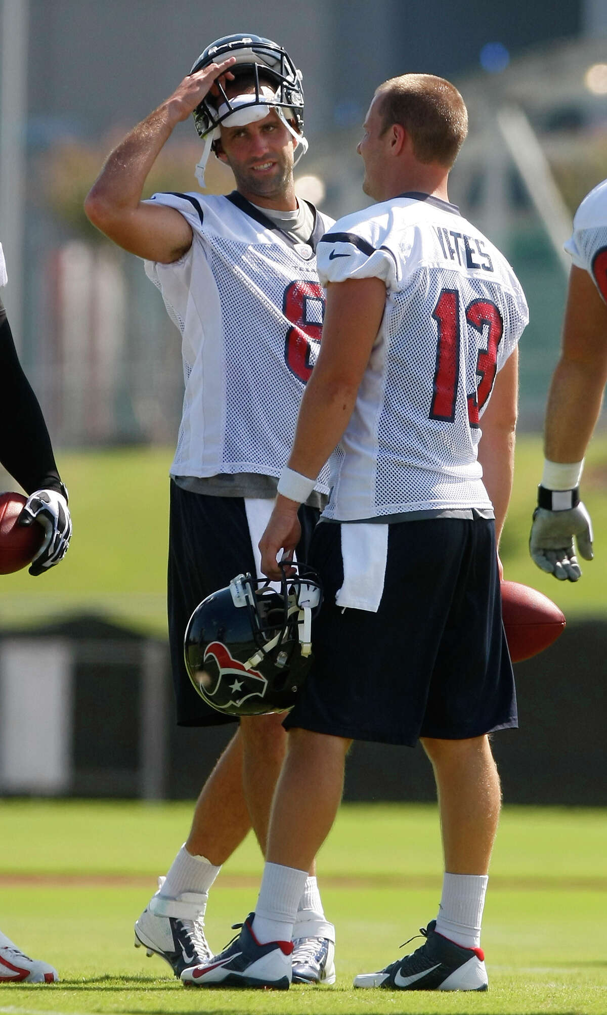 Texans quarterbacks Matt Schaub, left, and T.J. Yates will carry the load for the team in the final two games of what has been a disappointing season.