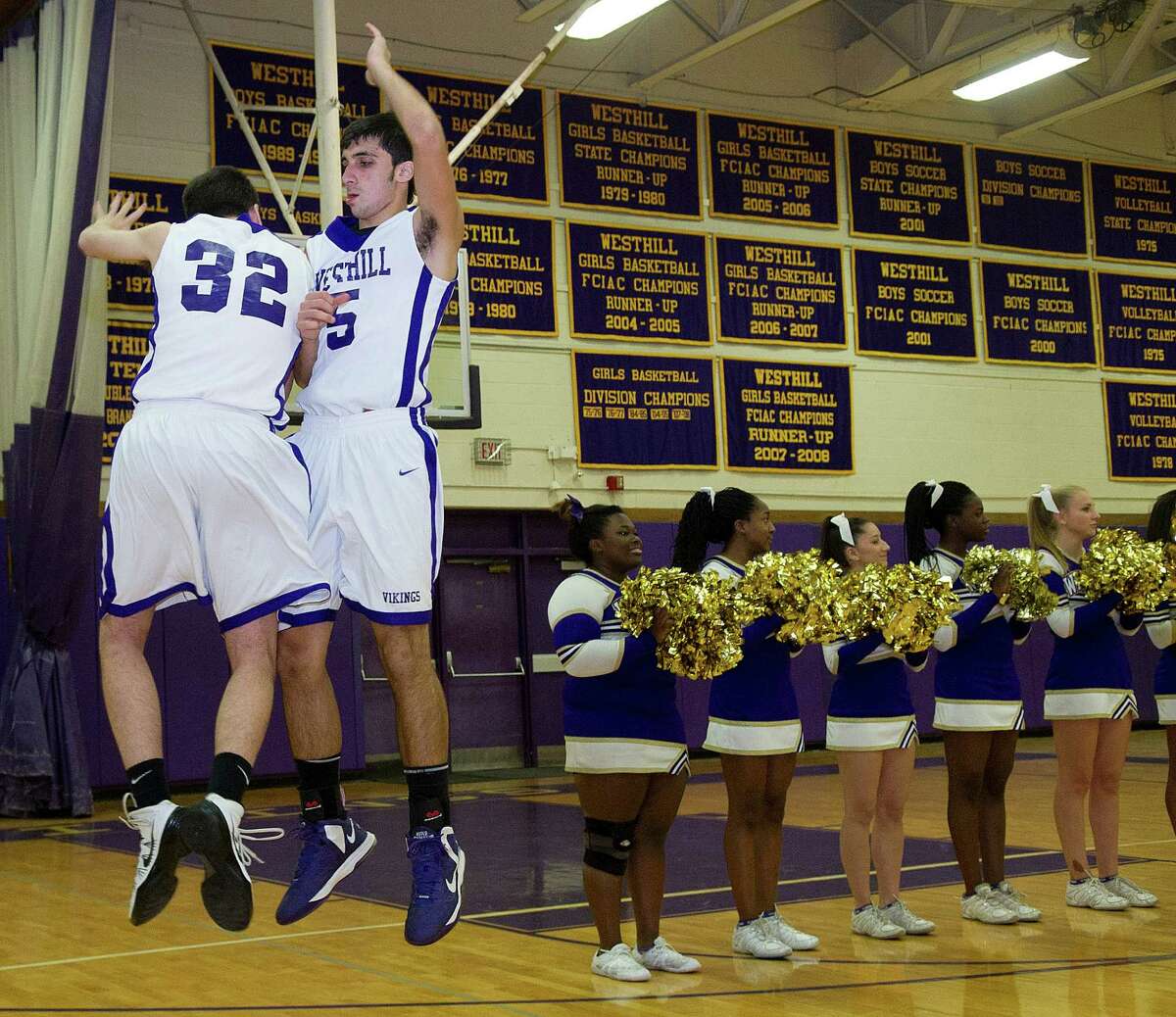Friday's basketball game between Westhill and Ridgefield in Stamford, Conn., on December 20, 2013.
