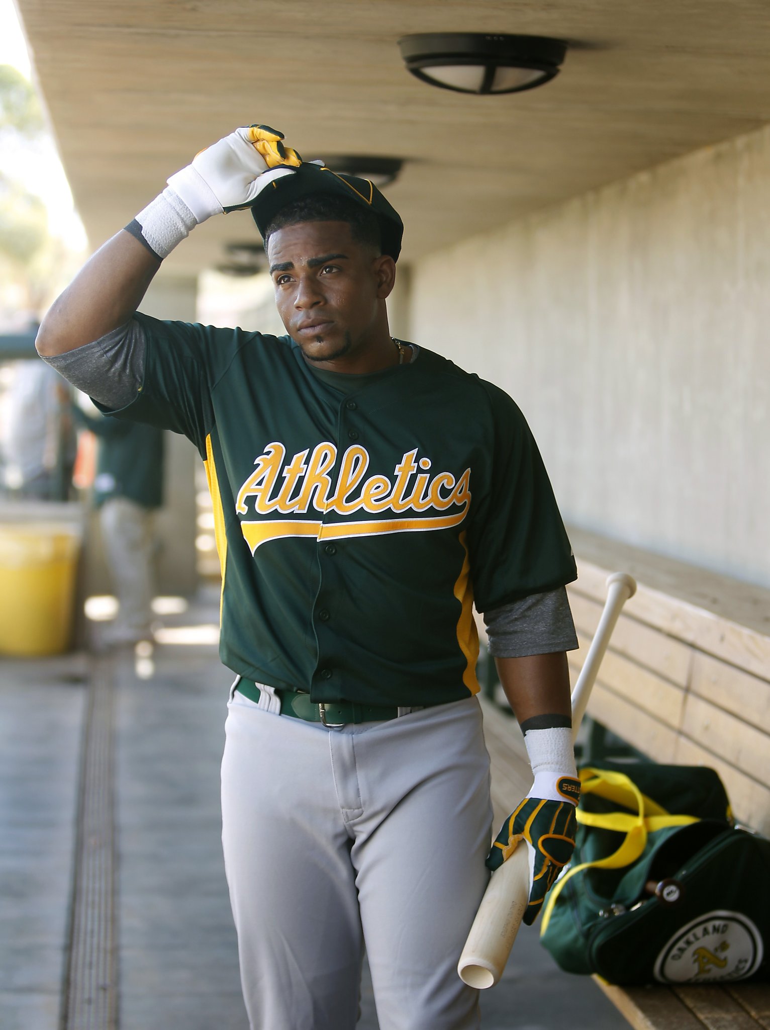 Yoenis Cespedes says he'd like to finish his career in Oakland