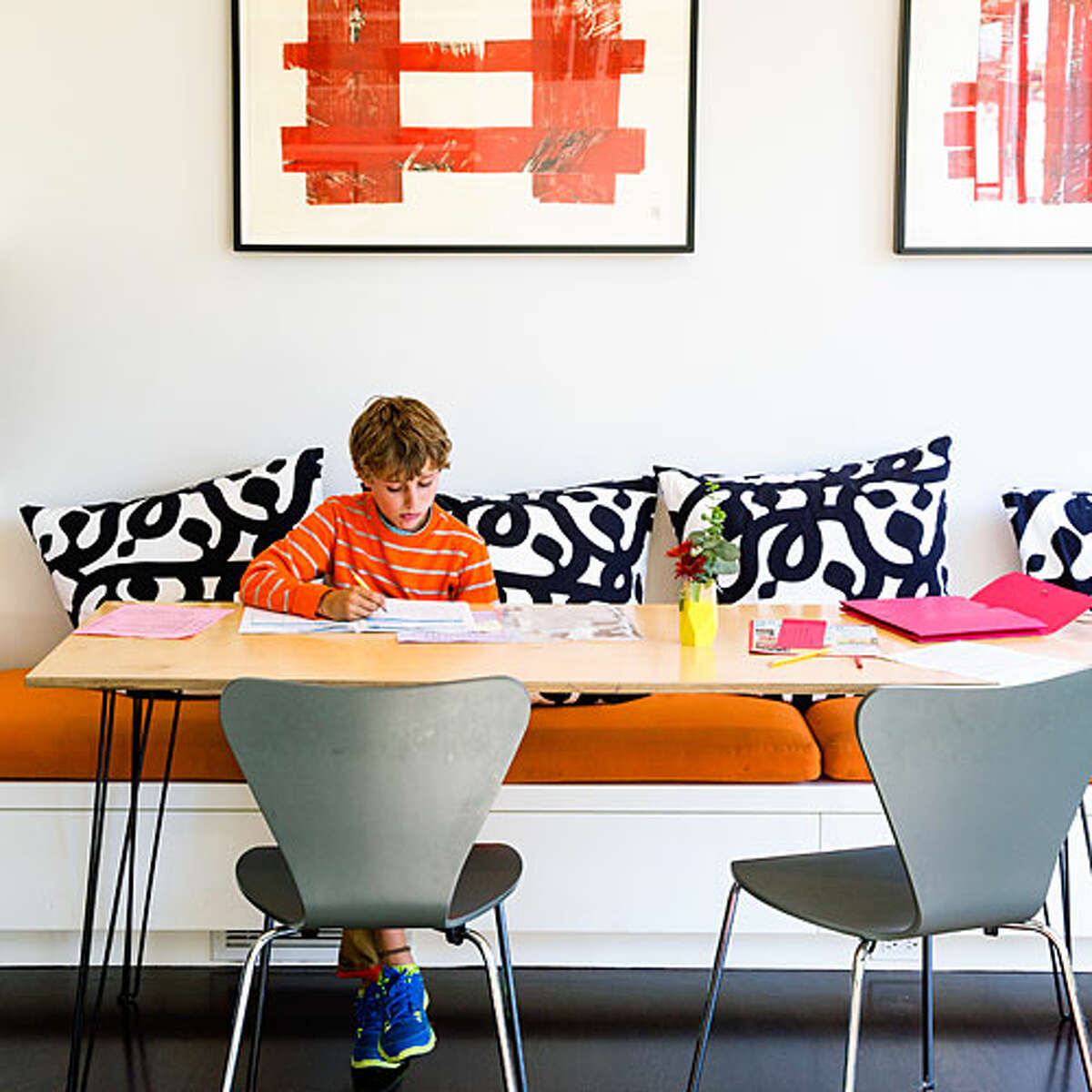 Smart design Of course, green design was a given when he and his wife, Margot Beall, started remodeling the San Francisco Edwardian they share with their kids. It needed a kitchen update, a family room, and a more open layout. "I wanted to be able to cook in the kitchen while watching the kids in the backyard and family room," says Beall. "I envisioned them doing homework at the breakfast table." But first, they had to make room for it. An 11½-foot addition to the back of the house let them lengthen the galley kitchen. They also gained a modest family room that opens directly to the backyard, and a master suite with a deck and rooftop garden on the top level. Behind the scenes, King reworked the home’s infrastructure for maximum energy efficiency. Even better than the extra square footage is the sense of openness. Airtight and long-lasting aluminum-clad windows now span the back façade, providing views of the yard from almost anywhere on the lower level. Now that’s genius.