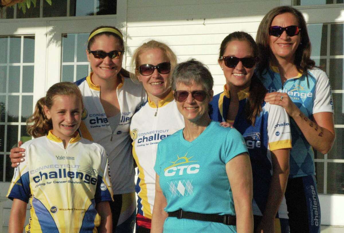 From left, Kasey Mazzone, Sammee Mazzone, Rose Fitzgerald, Mimi Griffith, Lauren Jansen and Kim Kiner pose for a picture with Team Darien-New Canaan.
