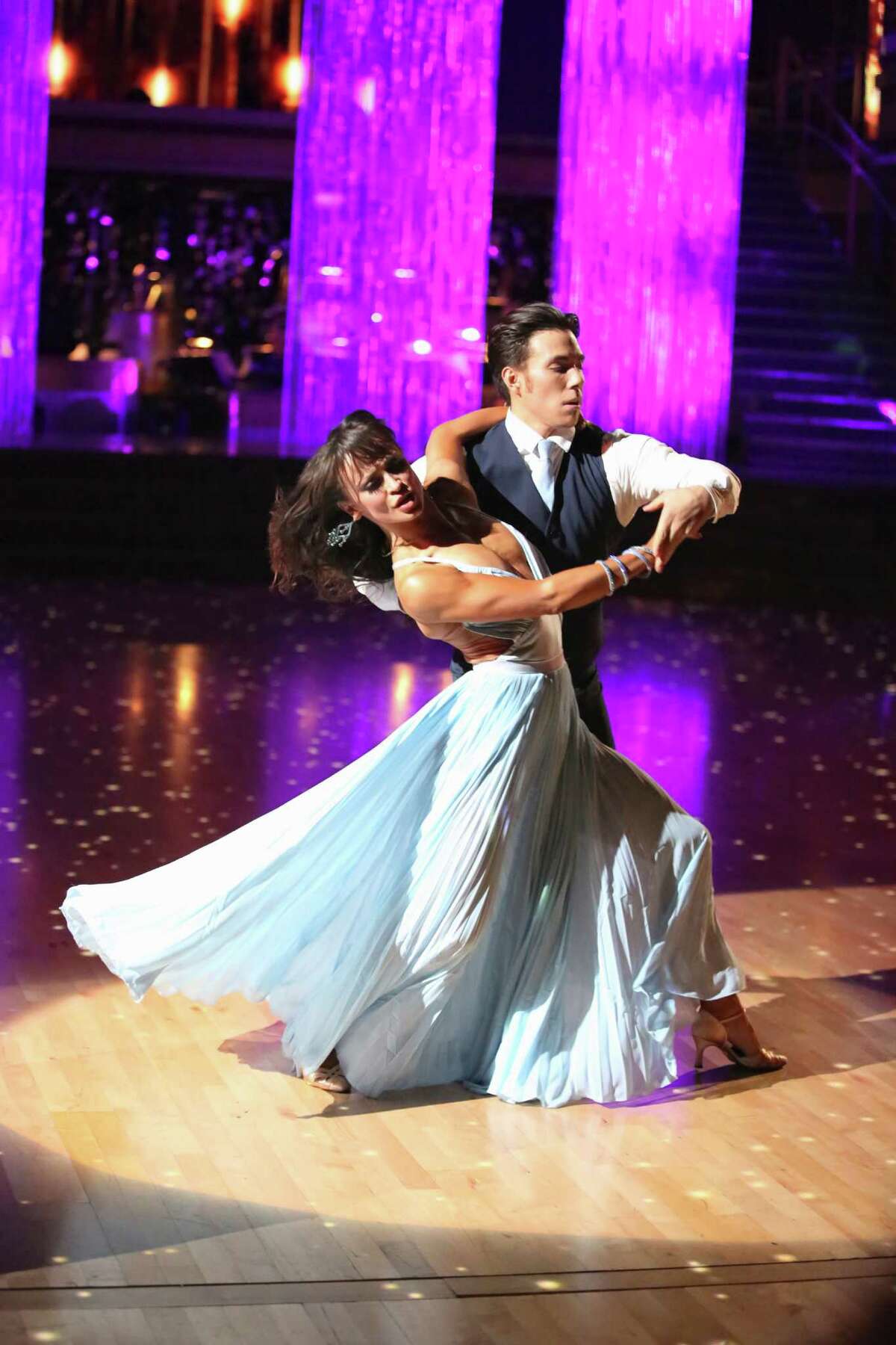 Karina Smirnoff and her partner Apolo Anton Ohno on "Dancing with the Stars. DANCING WITH THE STARS: ALL-STARS - "Episode 1510A" - In the two-hour Season Finale, the excitement continued with all of this season's eliminated couples returning to the ballroom, performing memorable routines of the season, on TUESDAY, NOVEMBER 27 (9:00-11:00 p.m., ET) on the ABC Television Network. (ABC/ADAM TAYLOR) KARINA SMIRNOFF, APOLO ANTON OHNO