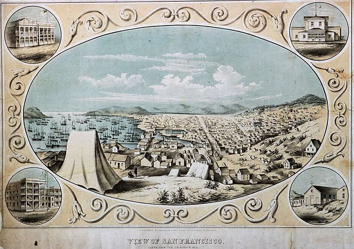 KIDS 1/C/26JUL96/DD/HO旧金山景色，摄于电报山，1850年。资料来源:加州历史学会