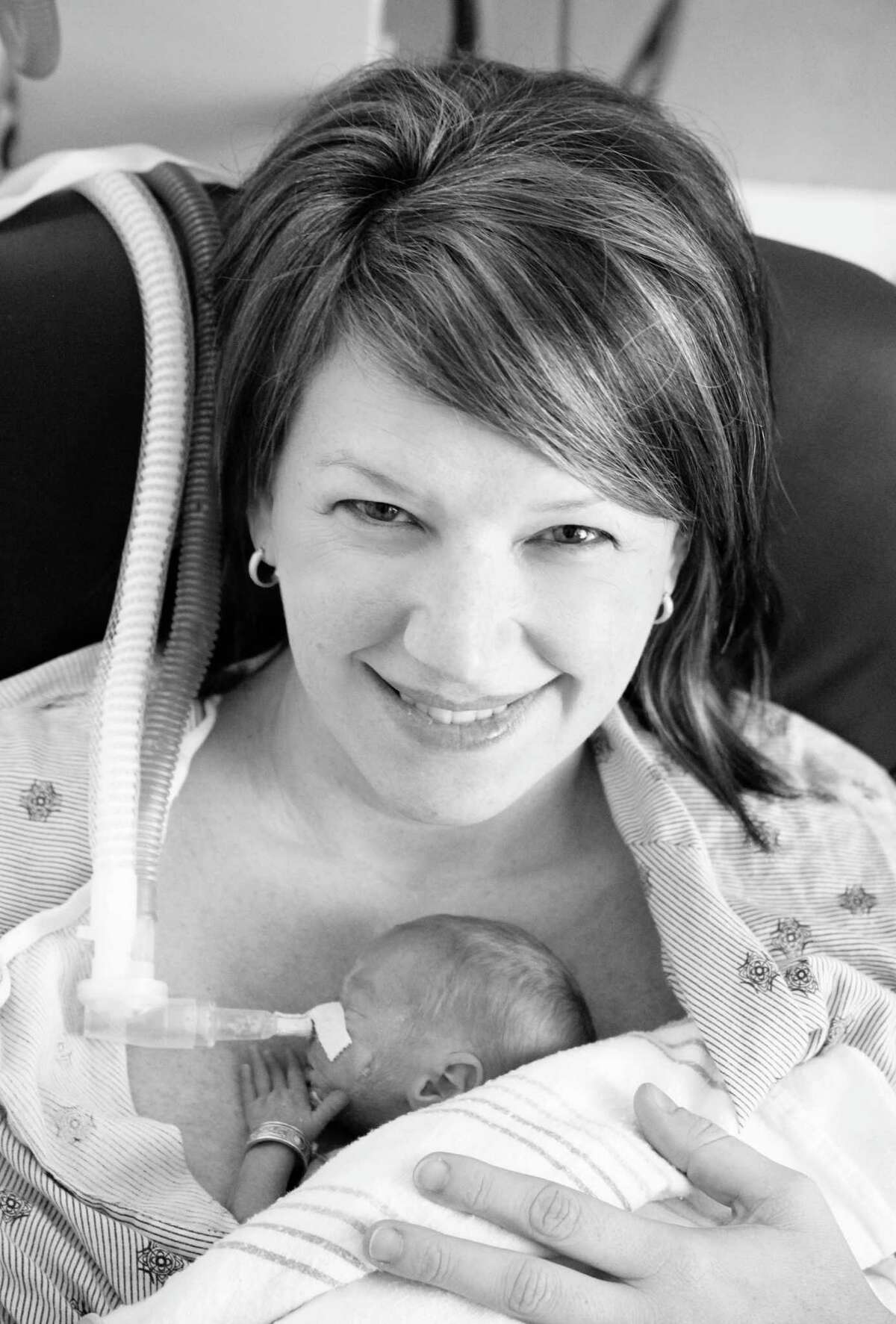 Michelle Nolan holds Denver Nolan, who was born prematurely in December 2011. The 2-pound, 3-ounce baby was so tiny that his father's wedding ring fit on his wrist like a bracelet.