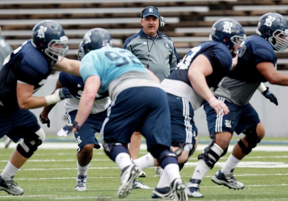 Rice offensive line coach Ronnie Vinklarek has traveled throughout the U.S. and Canada for his career but appreciated the chance to return to Texas.