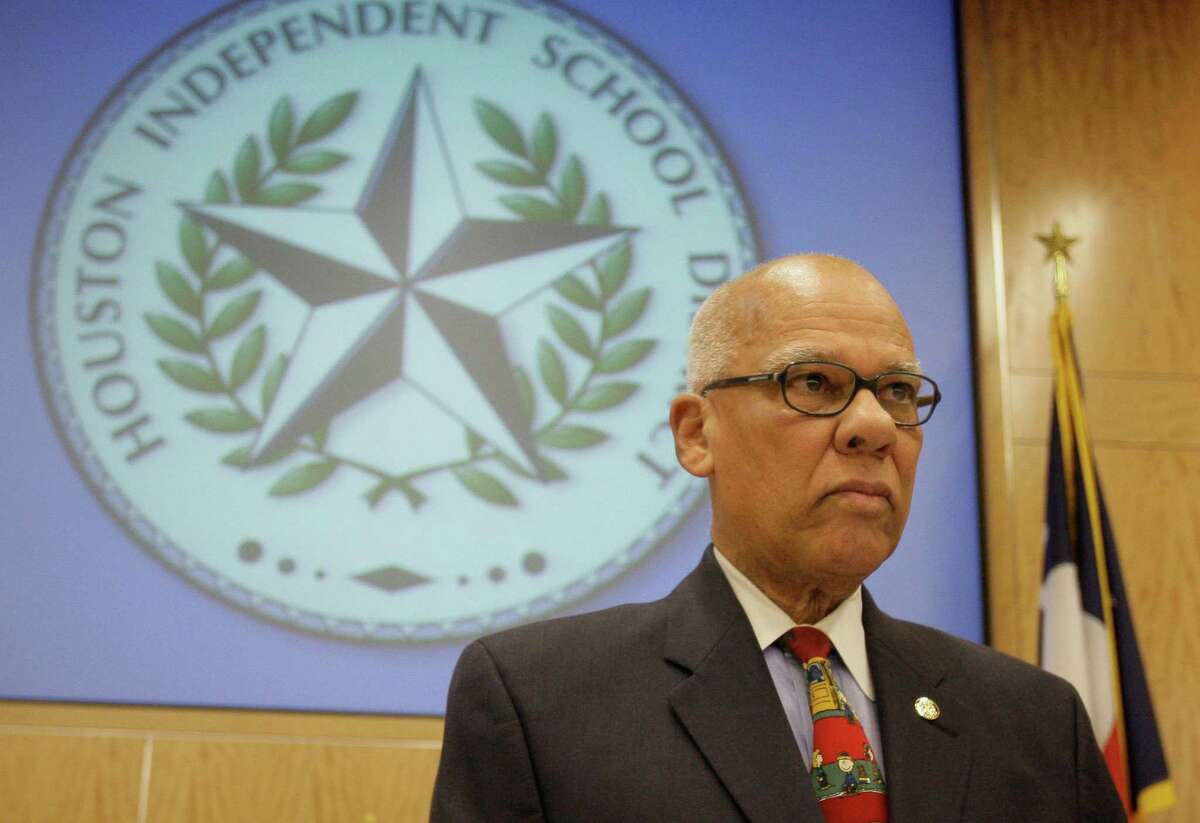 Larry Marshall was elected as the Houston ISD board president on Jan. 15, 2009. His first job as a principal, in 1962, was at his former elementary school.