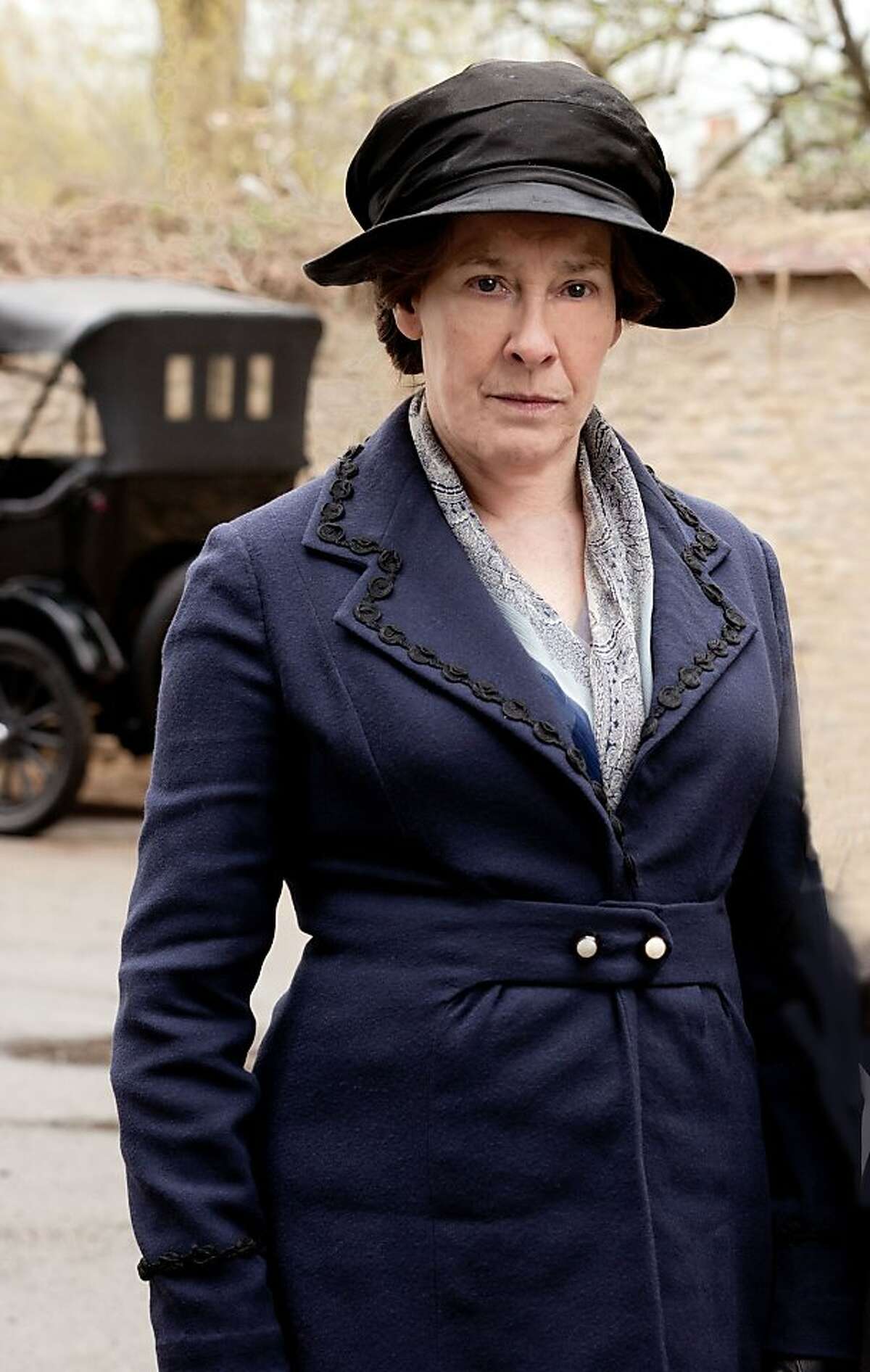 Phyllis Logan plays housekeeper Mrs. Hughes on  "Downton Abbey." 