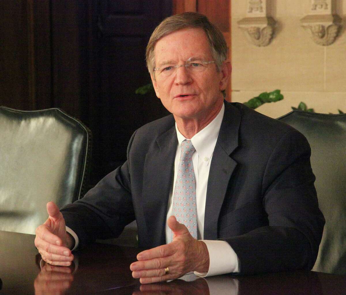 U.S. Rep. Lamar Smith meeting with SAEN Editorial Board for a wide ranging discussion on November 6, 2013.