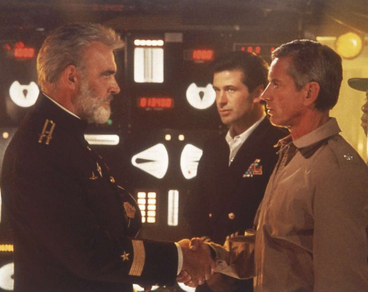 An undated handout photo, from left, Sean Connery as a Soviet naval commander, Alec Baldwin as the CIA analyst Jack Ryan, and Scott Glenn as the captain of an American sub in "The Hunt for Red October." The film is part of "The Jack Ryan Collection," a four-disc set spanning the adventures of Ryan, best-selling novelist Tom Clancy's frequent hero. (Paramount Pictures via The New York Times) -- NO SALES; FOR EDITORIAL USE ONLY WITH STORY SLUGGED HOME VIDEO RELEASES ADV01 BY ANDY WEBSTER. ALL OTHER USE PROHIBITED.-- PHOTO MOVED IN ADVANCE AND NOT FOR USE - ONLINE OR IN PRINT - BEFORE DEC. 01, 2013. --