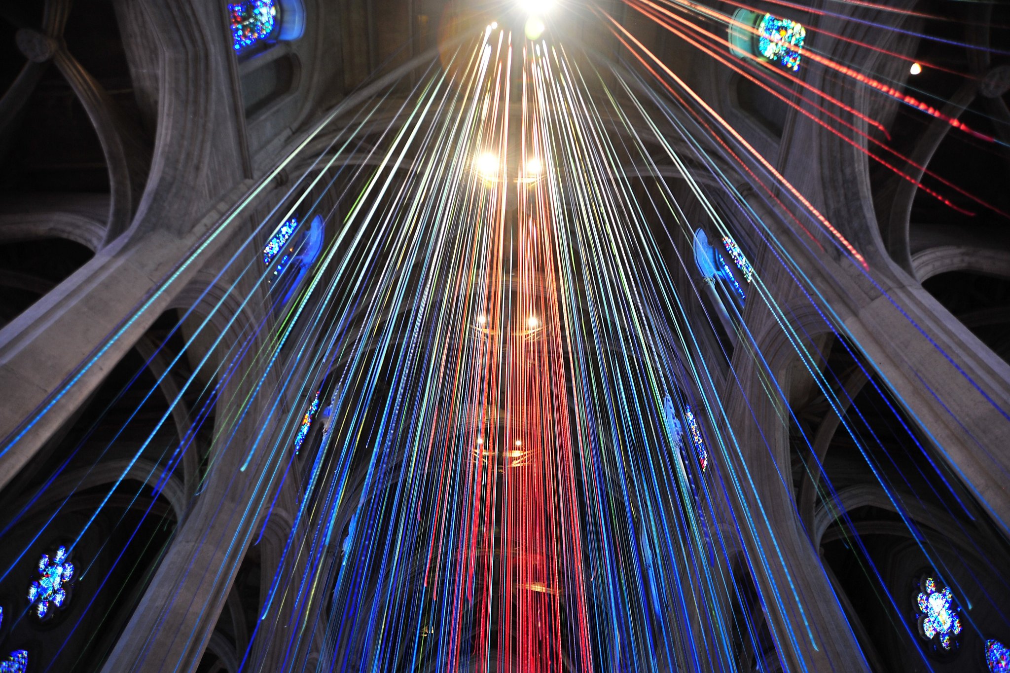  Graced With Light  art  installation has 20 miles of ribbons