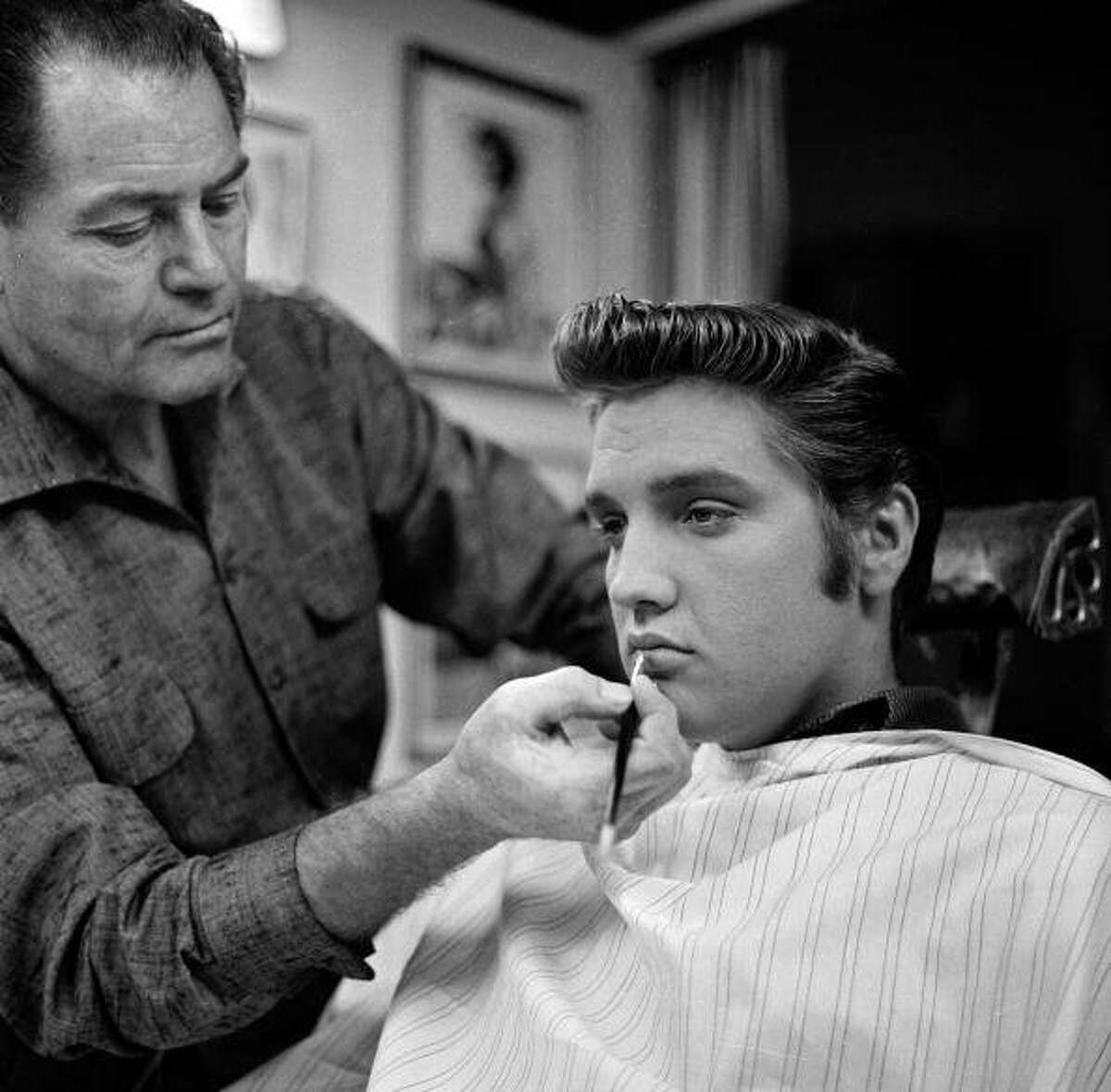 Even Elvis knew what was up with luscious lips. Here he is having a make-up artist highlight his lips backstage at 'The Ed Sullivan Show,' in Los Angeles, California on September 9, 1956.