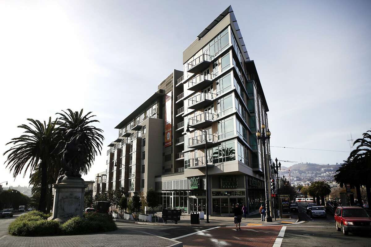 The new 38 Dolores apartment building at the corner of Market St. at Dolores St. in San Francisco, CA, Friday, January 10, 2014.