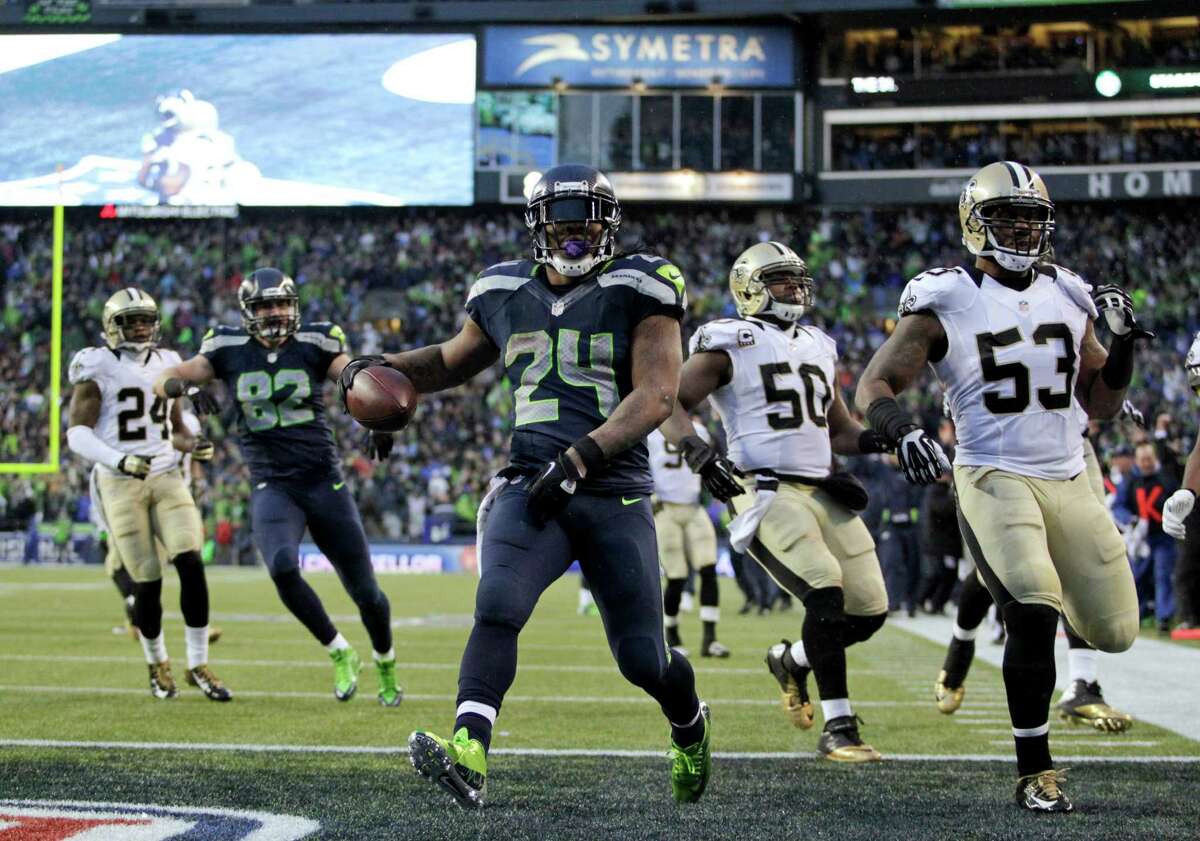 Beast Mode arrives for first game back with Seahawks